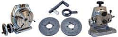 Import - 8" Table Diam, Horizontal & Vertical Rotary Machining Table - 0.465" T-Slot Width - Apex Tool & Supply