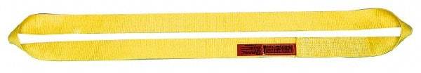 Lift-All - 10' Long x 2" Wide, 4,800 Lb Vertical Capacity, 1 Ply, Nylon Web Sling - 3,800 Lb Choker Capacity, Yellow - Apex Tool & Supply