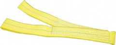 Lift-All - 3' Long x 2" Wide, 2,400 Lb Vertical Capacity, 1 Ply, Nylon Web Sling - 1,900 Lb Choker Capacity, Yellow - Apex Tool & Supply