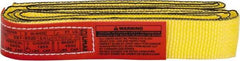 Lift-All - 6' Long x 2" Wide, 2,400 Lb Vertical Capacity, 1 Ply, Nylon Endless Web Sling - 1,900 Lb Choker Capacity, Yellow - Apex Tool & Supply