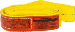 Lift-All - 7' Long x 2" Wide, 4,800 Lb Vertical Capacity, 2 Ply, Nylon Web Sling - 3,800 Lb Choker Capacity, Yellow - Apex Tool & Supply