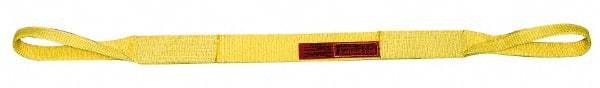 Lift-All - 9' Long x 3" Wide, 16,300 Lb Vertical Capacity, 2 Ply, Nylon Web Sling - 13,000 Lb Choker Capacity - Apex Tool & Supply