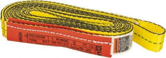Lift-All - 8' Long x 1" Wide, 2,400 Lb Vertical Capacity, 1 Ply, Nylon Web Sling - 1,900 Lb Choker Capacity, Yellow - Apex Tool & Supply