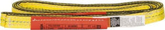 Lift-All - 3' Long x 1" Wide, 4,800 Lb Vertical Capacity, 2 Ply, Nylon Web Sling - 3,800 Lb Choker Capacity, Yellow - Apex Tool & Supply