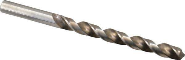 Interstate - 21/64" 140° High Speed Steel Jobber Drill - Bright Finish, Right Hand Cut, Spiral Flute, Straight Shank, 4-5/8" OAL, Standard Point - Apex Tool & Supply