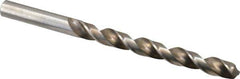 Interstate - 21/64" 140° High Speed Steel Jobber Drill - Bright Finish, Right Hand Cut, Spiral Flute, Straight Shank, 4-5/8" OAL, Standard Point - Apex Tool & Supply