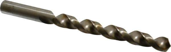 Interstate - 7/16" 140° High Speed Steel Jobber Drill - Bright Finish, Right Hand Cut, Spiral Flute, Straight Shank, 5-1/2" OAL, Standard Point - Apex Tool & Supply