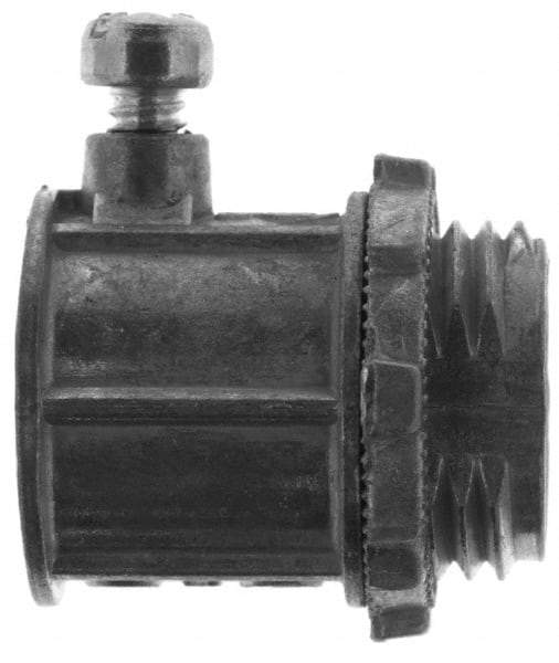 Thomas & Betts - 4" Trade, Die Cast Zinc Set Screw Straight EMT Conduit Connector - Noninsulated - Apex Tool & Supply