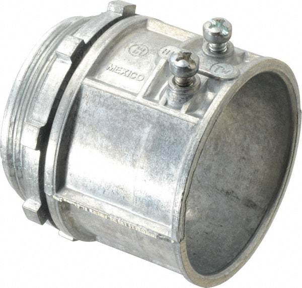 Thomas & Betts - 2-1/2" Trade, Die Cast Zinc Set Screw Straight EMT Conduit Connector - Noninsulated - Apex Tool & Supply
