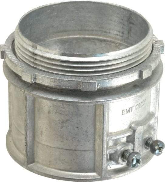 Thomas & Betts - 3" Trade, Die Cast Zinc Set Screw Straight EMT Conduit Connector - Noninsulated - Apex Tool & Supply