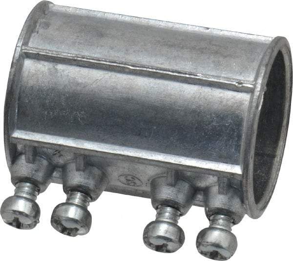 Thomas & Betts - 1-1/4" Trade, Die Cast Zinc Set Screw EMT Conduit Coupling - Noninsulated - Apex Tool & Supply