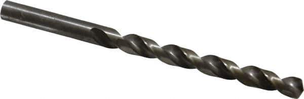 Interstate - Letter K 140° High Speed Steel Jobber Drill - Bright Finish, Right Hand Cut, Spiral Flute, Straight Shank, 4-1/4" OAL, Standard Point - Apex Tool & Supply