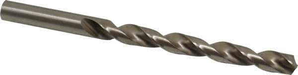 Interstate - Letter O 140° High Speed Steel Jobber Drill - Bright Finish, Right Hand Cut, Spiral Flute, Straight Shank, 4-1/2" OAL, Standard Point - Apex Tool & Supply