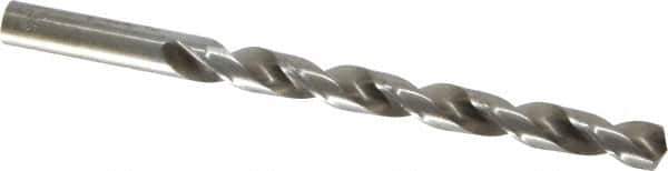 Interstate - Letter Q 140° High Speed Steel Jobber Drill - Bright Finish, Right Hand Cut, Spiral Flute, Straight Shank, 4-3/4" OAL, Standard Point - Apex Tool & Supply