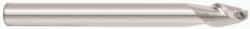Accupro - 1/2" Diam, 2" LOC, 2 Flute Solid Carbide Ball End Mill - Uncoated, Single End, 4" OAL, 1/2" Shank Diam, Spiral Flute - Apex Tool & Supply