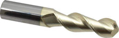 Accupro - 1" Diam, 3-1/4" LOC, 2 Flute Solid Carbide Ball End Mill - ZrN Finish, Single End, 6" OAL, 1" Shank Diam, Spiral Flute - Apex Tool & Supply