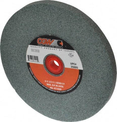 Camel Grinding Wheels - 60 Grit Silicon Carbide Bench & Pedestal Grinding Wheel - 6" Diam x 1" Hole x 1/2" Thick, 4456 Max RPM, I Hardness, Medium Grade , Vitrified Bond - Apex Tool & Supply