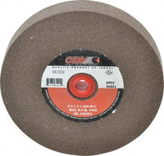 Camel Grinding Wheels - 80 Grit Aluminum Oxide Bench & Pedestal Grinding Wheel - 6" Diam x 1" Hole x 1" Thick, 4456 Max RPM, M Hardness, Medium Grade , Vitrified Bond - Apex Tool & Supply
