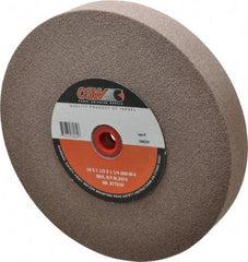 Camel Grinding Wheels - 60 Grit Aluminum Oxide Bench & Pedestal Grinding Wheel - 10" Diam x 1-1/4" Hole x 1-1/2" Thick, 2483 Max RPM, M Hardness, Medium Grade , Vitrified Bond - Apex Tool & Supply