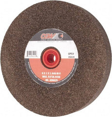 Camel Grinding Wheels - 46 Grit Aluminum Oxide Bench & Pedestal Grinding Wheel - 6" Diam x 1" Hole x 1" Thick, 4456 Max RPM, M Hardness, Coarse Grade , Vitrified Bond - Apex Tool & Supply
