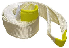 Erickson Manufacturing - 30' Long x 6" Wide, 55,000 Lb Basket Capacity, Polyester Web Sling - White, with Loop Ends - Apex Tool & Supply