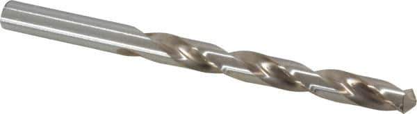 Interstate - Letter V 118° High Speed Steel Jobber Drill - Bright Finish, Right Hand Cut, Spiral Flute, Straight Shank, 5" OAL, Standard Point - Apex Tool & Supply