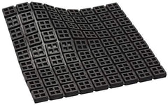 Mason Ind. - 4" Long x 4" Wide x 3/4" Thick, Neoprene, Machinery Leveling Pad & Mat - 720 Lb Max Load, Black - Apex Tool & Supply