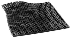 Mason Ind. - 18" Long x 18" Wide x 3/8" Thick, Rubber, Machinery Leveling Pad & Mat - 14,580 Lb Max Load, Black - Apex Tool & Supply