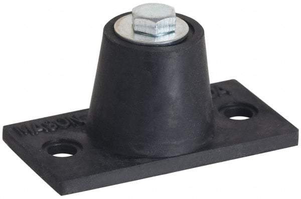 Mason Ind. - 1/2-13 Bolt Thread, 5-1/2" Long x 3-5/16" Wide x 2-3/4" High Stud Mount Leveling Pad & Mount - 550 Max Lb Capacity, 2-9/16" Base Diam - Apex Tool & Supply