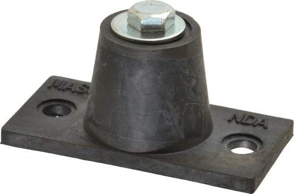 Mason Ind. - 5/16-18 Bolt Thread, 3-3/16" Long x 1-5/8" Wide x 1-1/2" High Stud Mount Leveling Pad & Mount - 75 Max Lb Capacity, 1-1/4" Base Diam - Apex Tool & Supply