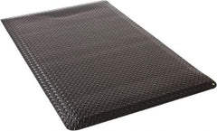 Wearwell - 5 Ft. Long x 3 Ft. Wide x 9/16 Inch Thick, Vinyl Diamond Plate Surface Pattern, Electrically Conductive Antistatic Matting - 1 x 106 to 8 x 106 Ohm Surface to Surface, 5 x 105 to 1 x 107 Ohm Surface to Ground Resistivity, Black - Apex Tool & Supply