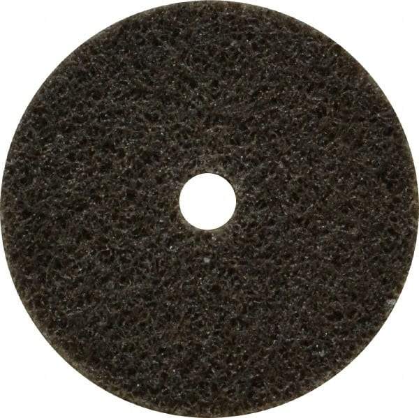 3M - 1-1/2" Diam, 1/8" Face Width, 3/16" Center Hole, Medium Grade, Aluminum Oxide Deburring Wheel - Unitized, Hard Density 6 Grade, 30,100 RPM - Apex Tool & Supply