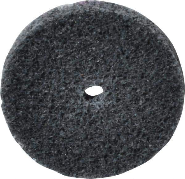 3M - 1-1/2" Diam, 1/4" Face Width, 3/16" Center Hole, Fine Grade, Silicon Carbide Deburring Wheel - Unitized, Soft Density 2 Grade, 20,100 RPM - Apex Tool & Supply