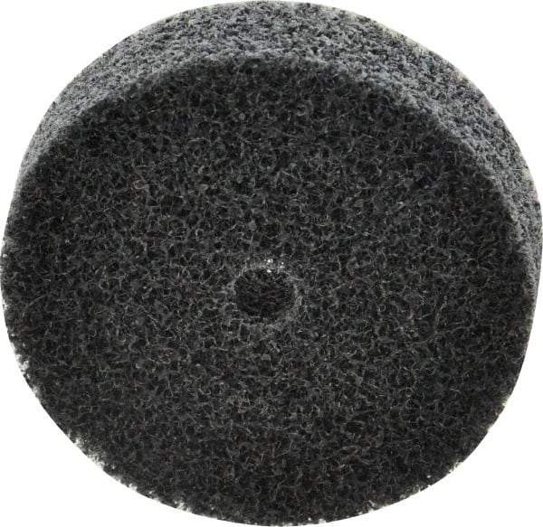 3M - 2" Diam, 1/2" Face Width, 1/4" Center Hole, Fine Grade, Silicon Carbide Deburring Wheel - Unitized, Soft Density 2 Grade, 16,100 RPM - Apex Tool & Supply