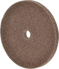 3M - 3" Diam, 1/4" Face Width, 3/8" Center Hole, Medium Grade, Aluminum Oxide Deburring Wheel - Unitized, Hard Density 6 Grade, 18,100 RPM - Apex Tool & Supply