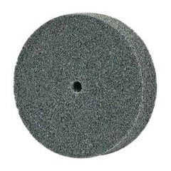 3M - 3" Diam, 3/4" Face Width, 1/4" Center Hole, Fine Grade, Silicon Carbide Deburring Wheel - Unitized, Soft Density 2 Grade, 10,000 RPM - Apex Tool & Supply