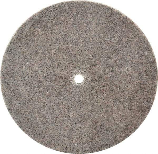 3M - 4" Diam, 1/4" Face Width, 1/4" Center Hole, Coarse Grade, Aluminum Oxide Deburring Wheel - Unitized, Hard Density 8 Grade, 12,100 RPM - Apex Tool & Supply