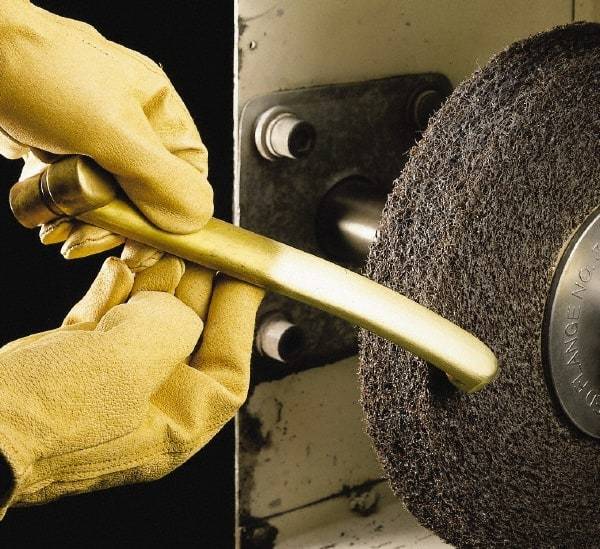 3M - 12" Diam, 1/2" Face Width, 5" Center Hole, Fine Grade, Silicon Carbide Deburring Wheel - Convolute, Hard Density 7 Grade, 3,000 RPM - Apex Tool & Supply