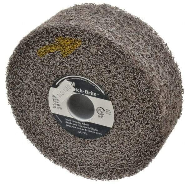 3M - 6" Diam, 2" Face Width, 1" Center Hole, Medium Grade, Silicon Carbide Deburring Wheel - Convolute, Soft Density 2 Grade, 6,000 RPM - Apex Tool & Supply