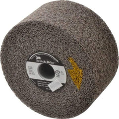 3M - 6" Diam, 3" Face Width, 1" Center Hole, Medium Grade, Silicon Carbide Deburring Wheel - Convolute, Soft Density 2 Grade, 6,000 RPM - Apex Tool & Supply