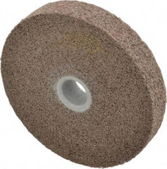 3M - 6" Diam, 1" Face Width, 1" Center Hole, Medium Grade, Aluminum Oxide Deburring Wheel - Convolute, Hard Density 7 Grade, 6,000 RPM - Apex Tool & Supply