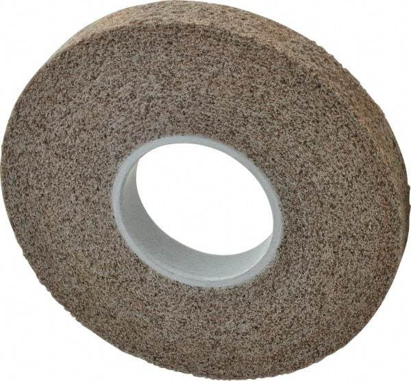 3M - 8" Diam, 1" Face Width, 3" Center Hole, Medium Grade, Aluminum Oxide Deburring Wheel - Convolute, Hard Density 7 Grade, 4,500 RPM - Apex Tool & Supply