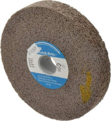 3M - 6" Diam, 1" Face Width, 1" Center Hole, Fine Grade, Aluminum Oxide Deburring Wheel - Convolute, Hard Density 7 Grade, 6,000 RPM - Apex Tool & Supply