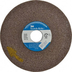 3M - 6" Diam, 1/2" Face Width, 1" Center Hole, Fine Grade, Aluminum Oxide Deburring Wheel - Convolute, Medium Density 5 Grade, 6,000 RPM - Apex Tool & Supply