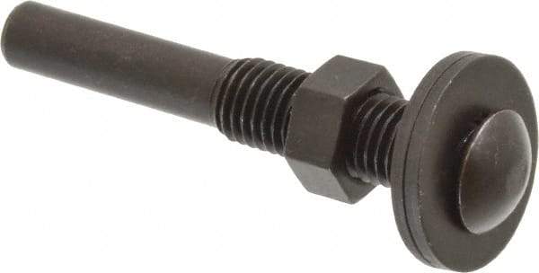3M - 1/4" Shank Diam Unitized Deburring Wheel Mandrel - Compatible with 1-1/2 Inch, 2" Diam x 1/4" Wide x 1/4" Hole Deburring Wheels - Apex Tool & Supply