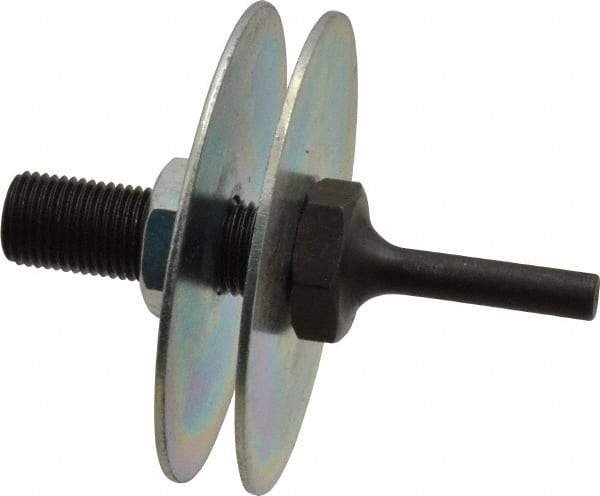 3M - 1/4" Shank Diam Unitized Deburring Wheel Mandrel - Compatible with 3" - 6" Diam x 1/4" Wide x 1/2" Hole Deburring Wheels - Apex Tool & Supply