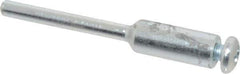 3M - 1/8" Shank Diam Unitized Deburring Wheel Mandrel - Compatible with 1/2" - 1" Diam x 1/8" Wide x 3/16" Hole Deburring Wheels - Apex Tool & Supply