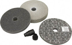 3M - 4 Piece Deburring Kit - 6" Diam Deburring & Unitized Wheels, Aluminum Oxide, 7500 RPM, Medium Grade - Apex Tool & Supply