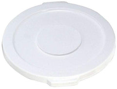 Rubbermaid - Round Lid for Use with 10 Gal Round Trash Cans - White, Polyethylene, For 2632 Brute Trash Cans - Apex Tool & Supply