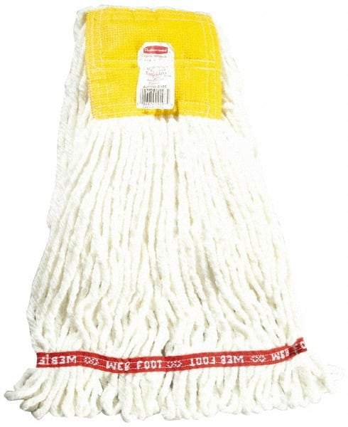 Rubbermaid - 5" Yellow Head Band, Small Blended Fiber Loop End Mop Head - 4 Ply, Use for General Purpose - Apex Tool & Supply